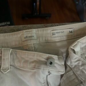 J. Jill Cream Demi Boot Cut Pants
